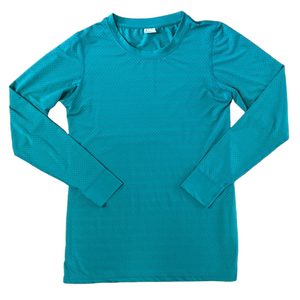 Zyia Active Teal Long Sleeve Athletic Top Size Medium Shirt